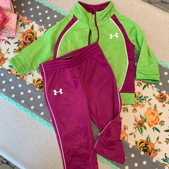 Under Armour Other - Under Armour girls track suit, size 3-6 months, EUC